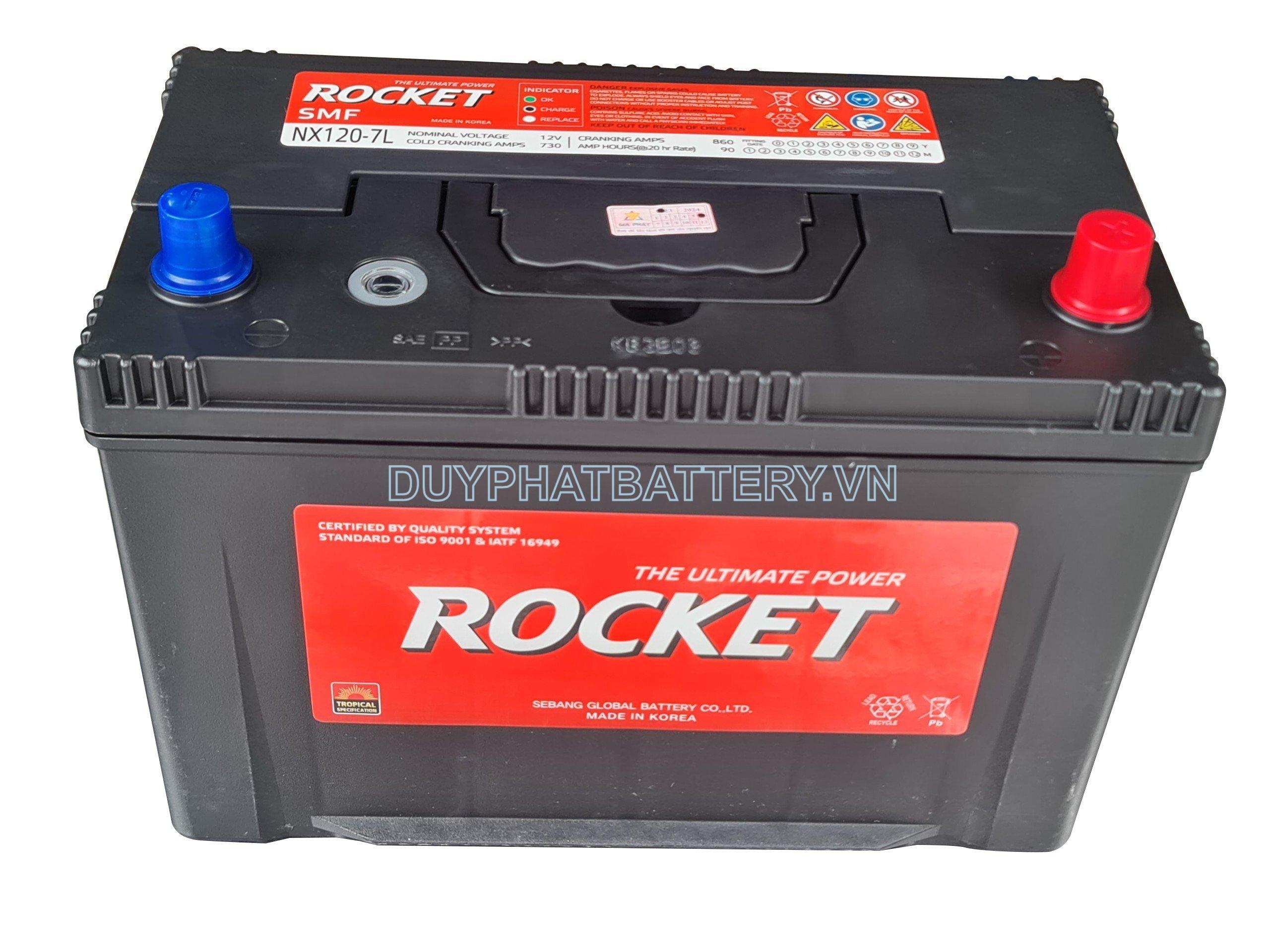 Bình ắc quy ROCKET SMF NX120 7L 12V 90AH