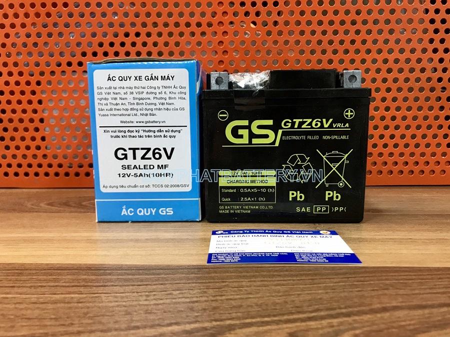 Địa chỉ thay ắc quy GS GTX6V chính hãng, giá tốt