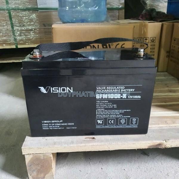 Bình ắc quy Vision 6FM100E-X 12V 100Ah