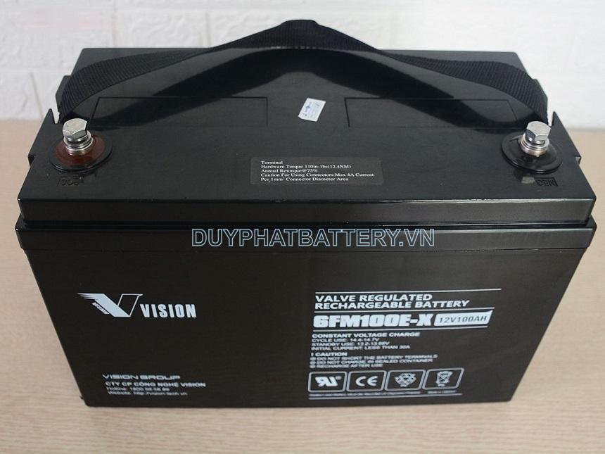 Bình ắc quy Vision 6FM100E-X 12V 100Ah
