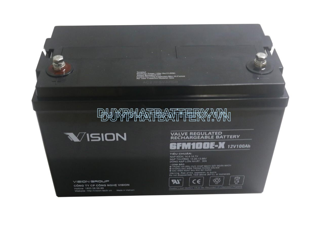 Bình ắc quy Vision 6FM100E-X 12V 100Ah