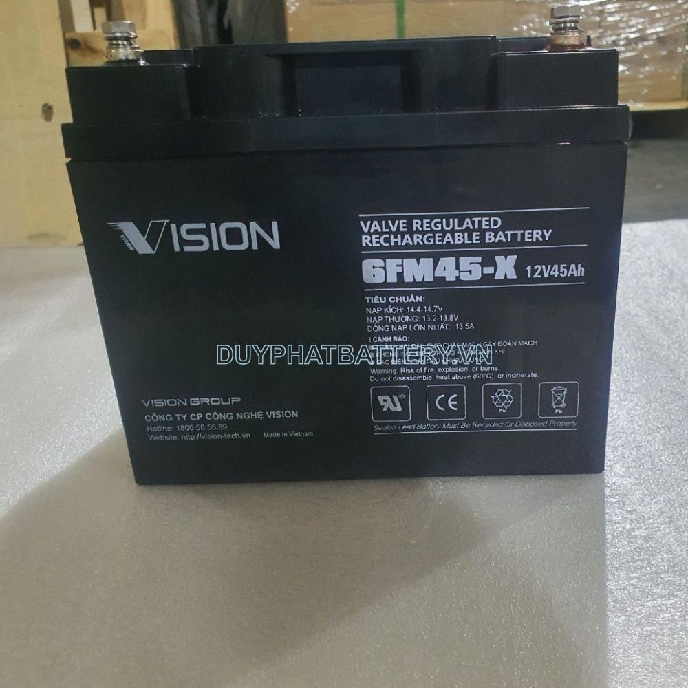 Bình ắc quy Vision 6FM45-X 12V 45Ah