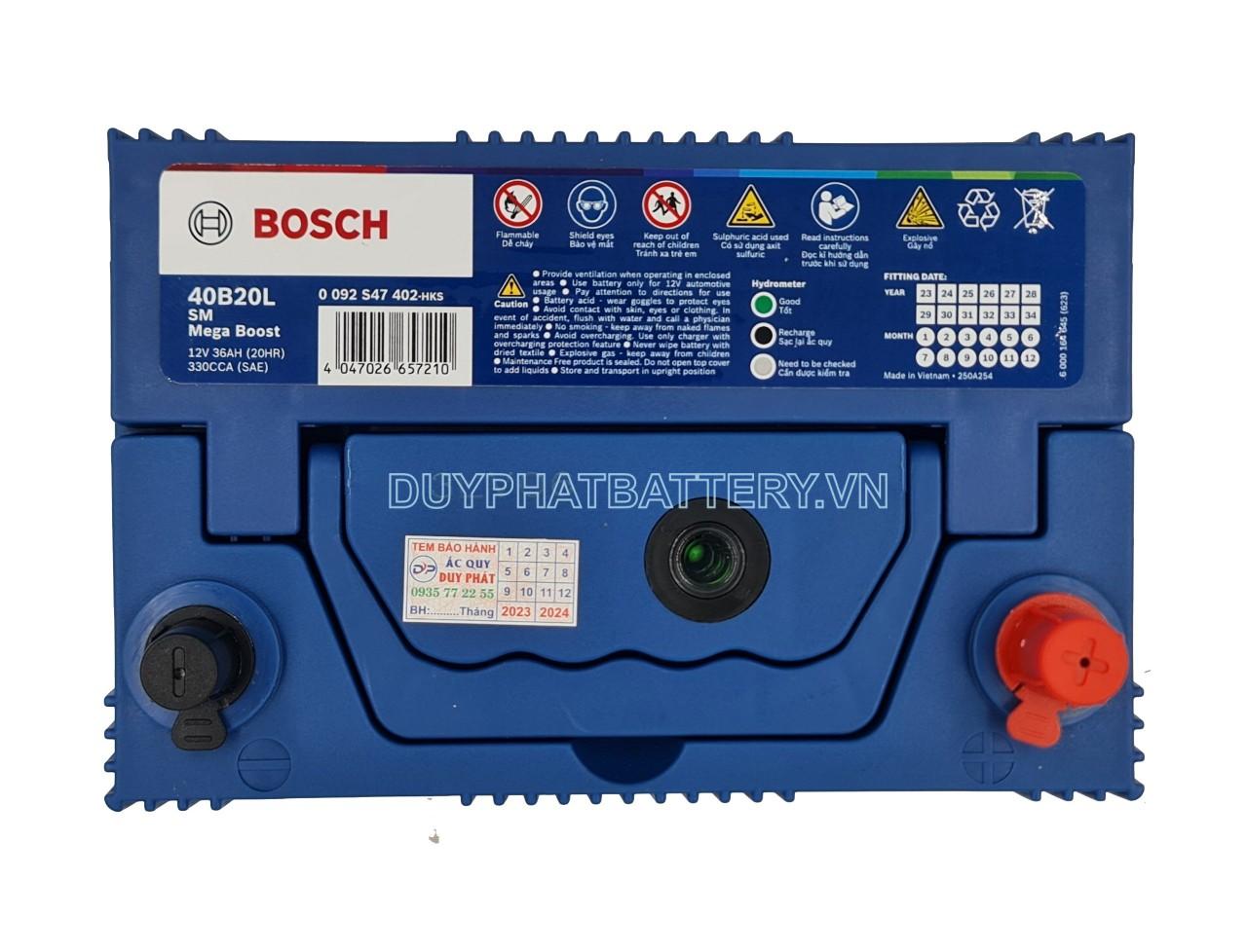 Ắc quy Bosch 40B20L 12V 36Ah