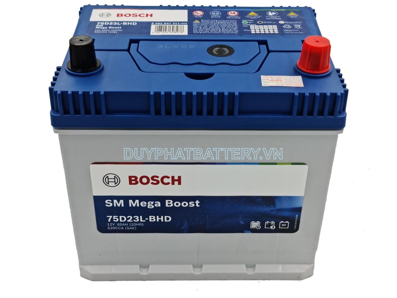 Ắc quy Bosch 75D23L-BHD 12V 65Ah