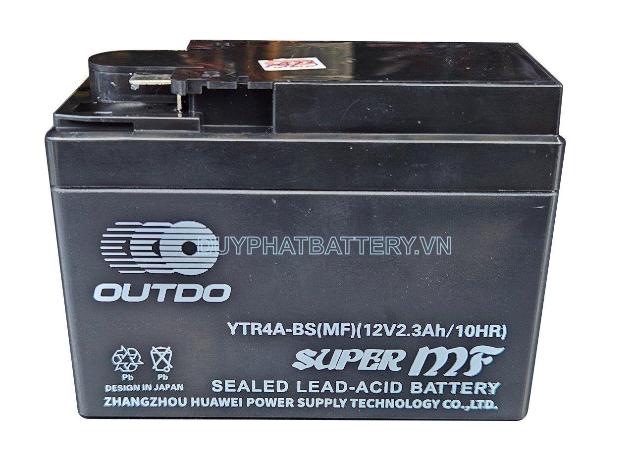 Bình ắc quy OUTDO YTR4A-BS 12V 2.3Ah