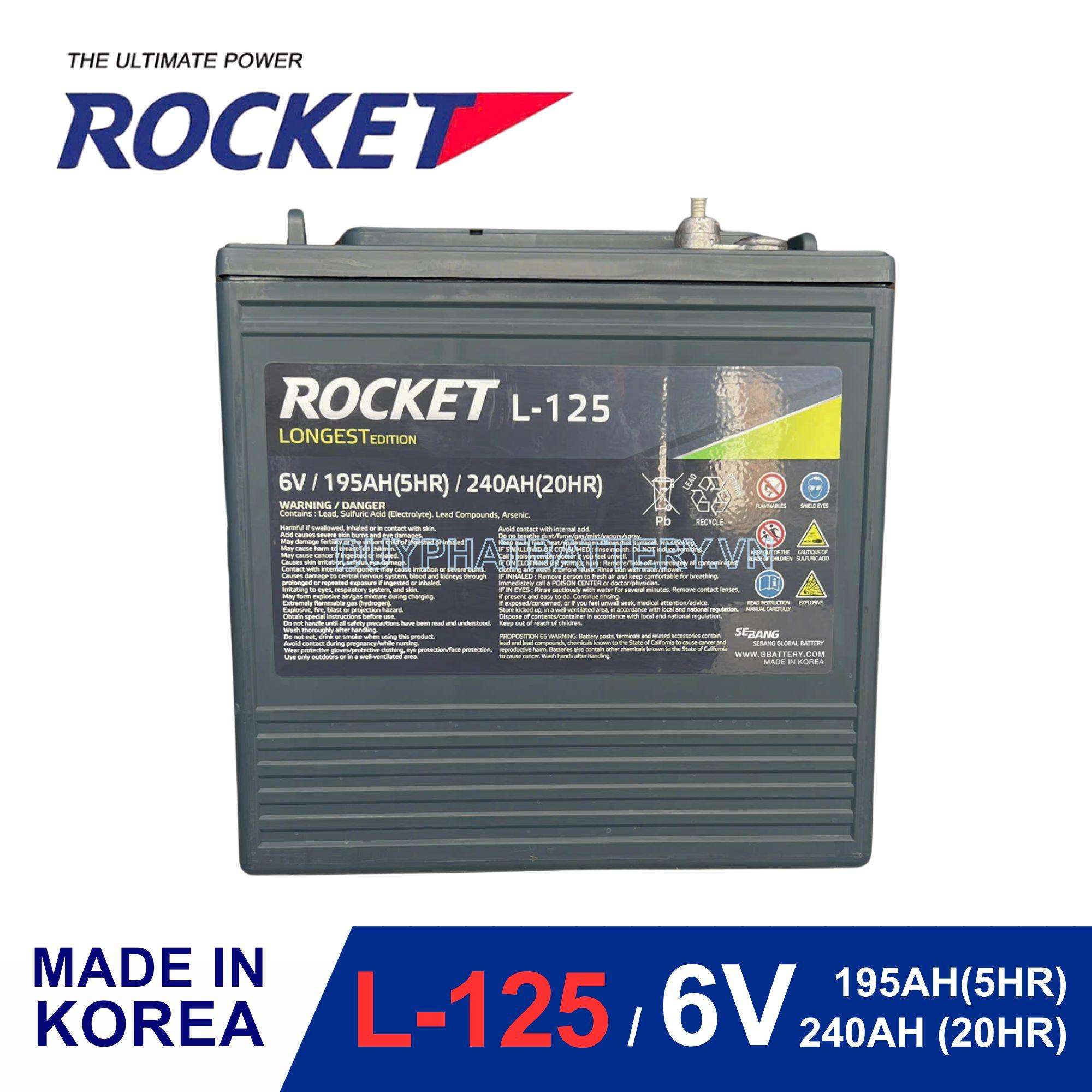 Bình ắc quy ROCKET L-125 6V 240AH